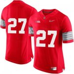 Men's NCAA Ohio State Buckeyes Only Number #27 College Stitched Diamond Quest Authentic Nike Red Football Jersey EF20H56DS